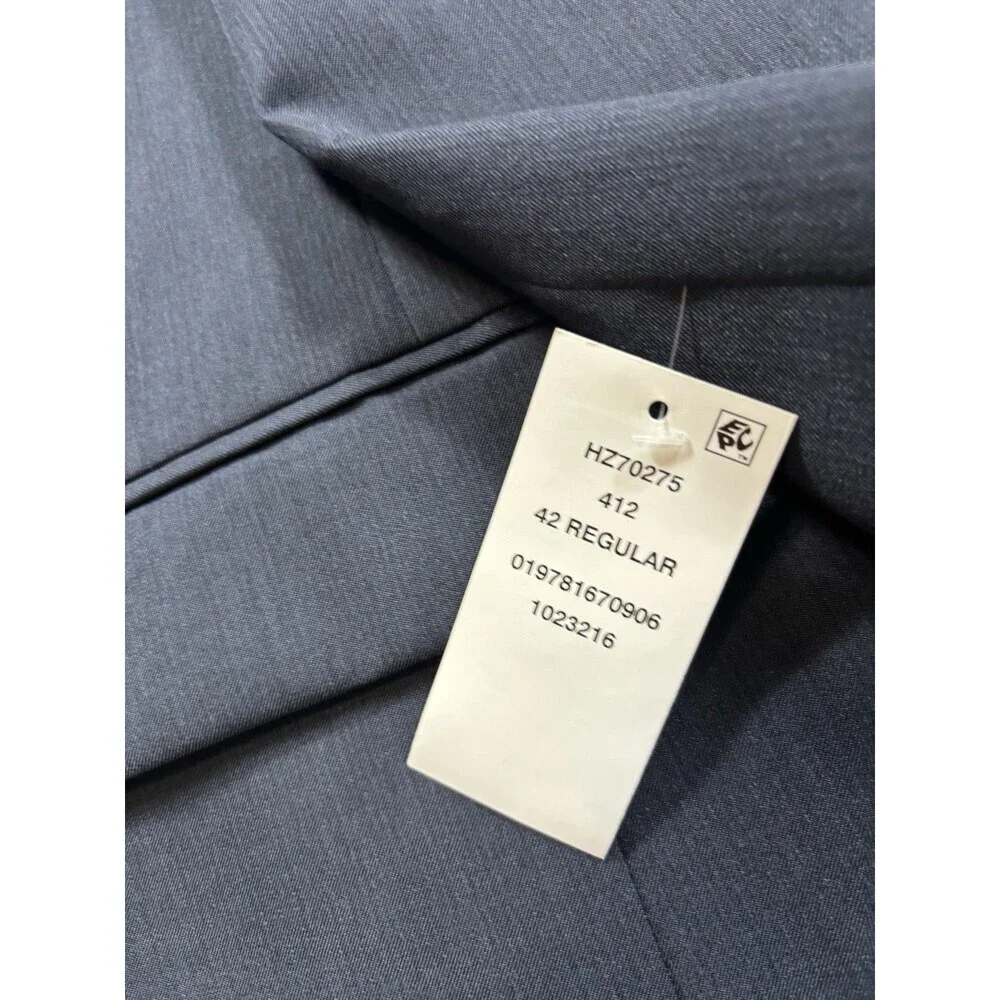 NWT Haggar Mens Performance Tailored Fit Suit Coat Blazer Blue Jacket 42 Regular
